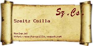 Szeitz Csilla névjegykártya