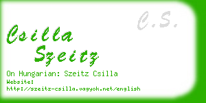 csilla szeitz business card